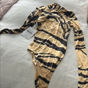 Tiger Stripe Long Sleeve Bodysuit